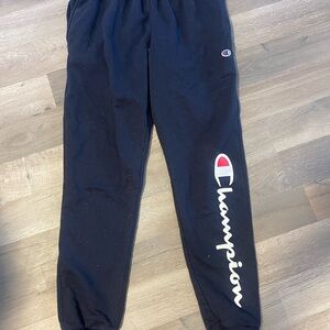 Champion Men's Black Joggers with Logo